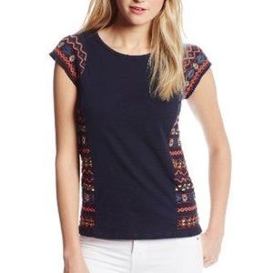 Lucky Brand Women's Side Embroidered T-Shirt